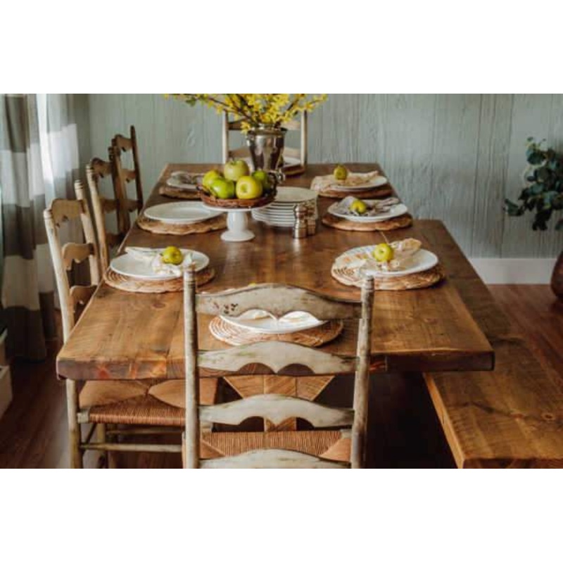 Napa East Reclaimed Wood Industrial Farm Harvest Dining Table
