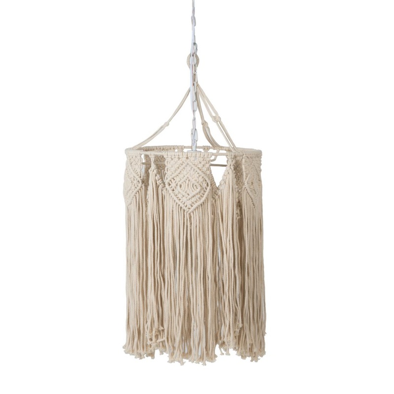 A&B Home Boho Macrame Chandelier
