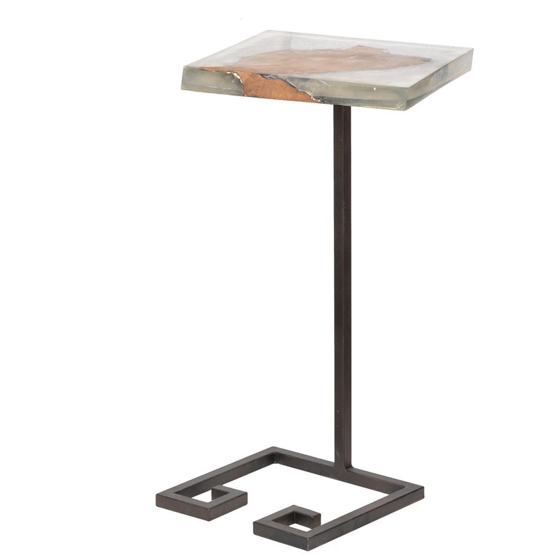 A&B Home Creative Teak Wood Side Table