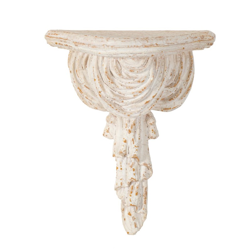 A&B Home Elegant White Wall Shelf