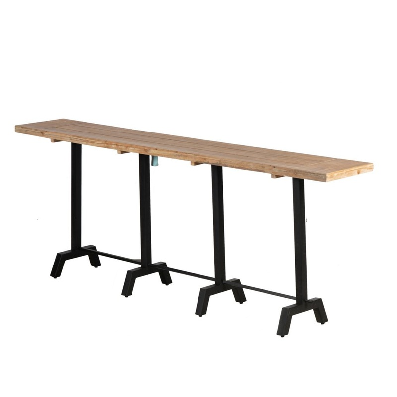 A&B Home Industrial Look Console Table
