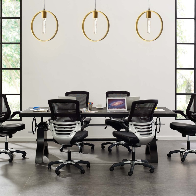 Modway Genuine 96" Crank Height Adjustable Rectangle Dining and Conference Table - EEI-3147