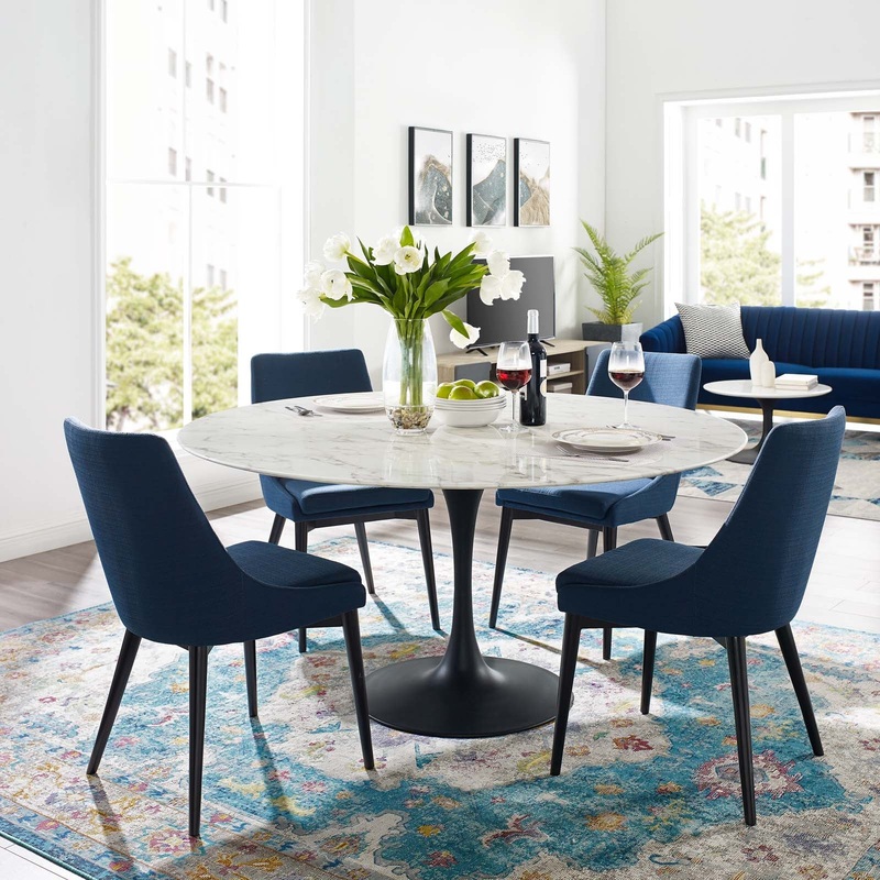 Modway Lippa 54" Round Artificial Marble Dining Table - EEI-3528