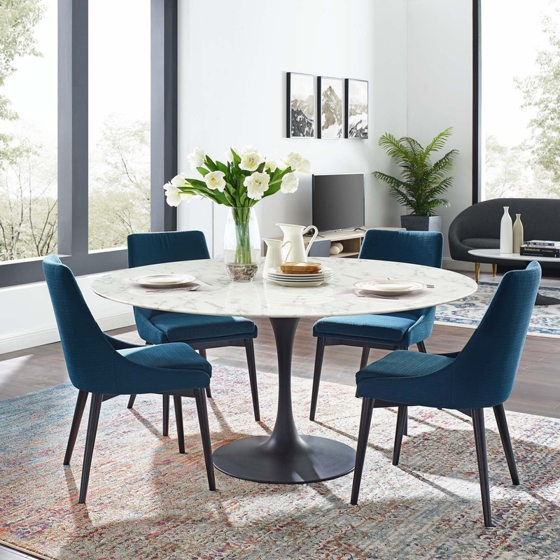 Modway Lippa 60" Round Artificial Marble Dining Table - EEI-3529