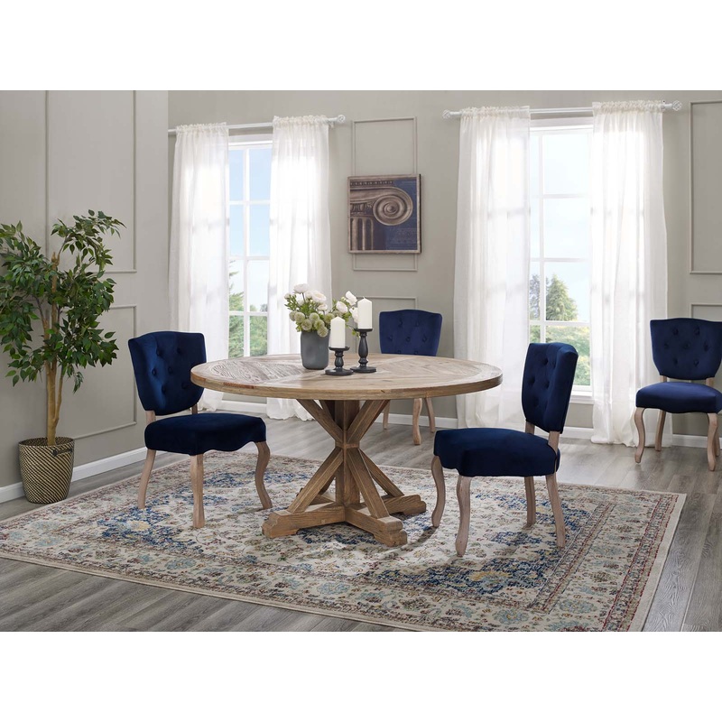 Modway Stitch 59" Round Pine Wood Dining Table - EEI-3494