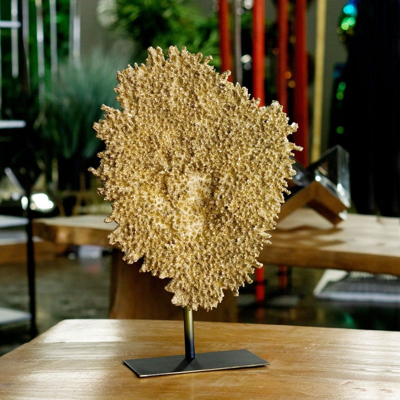 Gold Leaf Design Group Coral Sculpture Gold