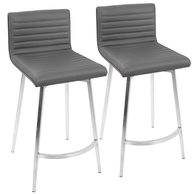 LumiSource Mason Swivel Counter Stool - Set of 2