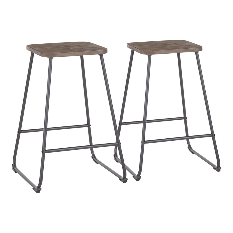 LumiSource Zac Counter Stool - Set of 2