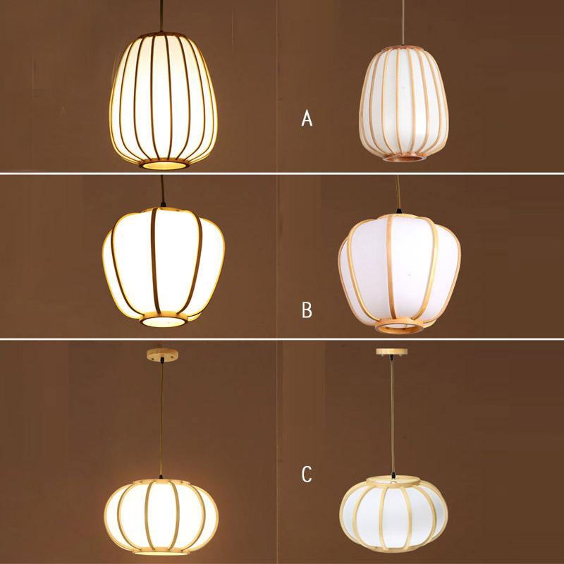 Bamboo PVC Lantern Lampshade Pendant Light By Artisan Living-12108