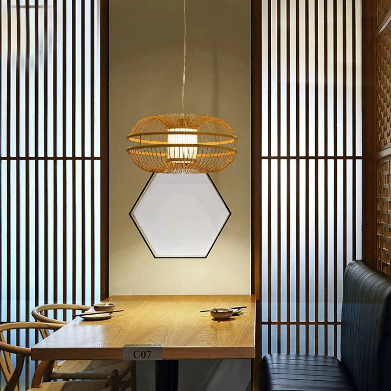 Bamboo Wicker Rattan Bud Pendant Light By Artisan Living