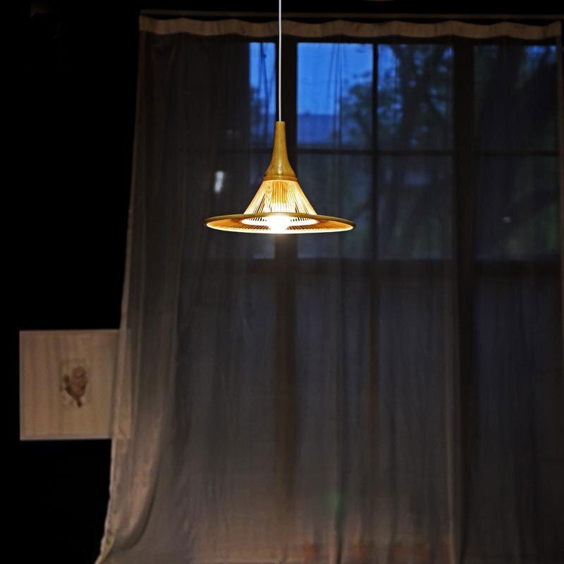 Bamboo Wicker Rattan Hat Shade Pendant Lighting By Artisan Living