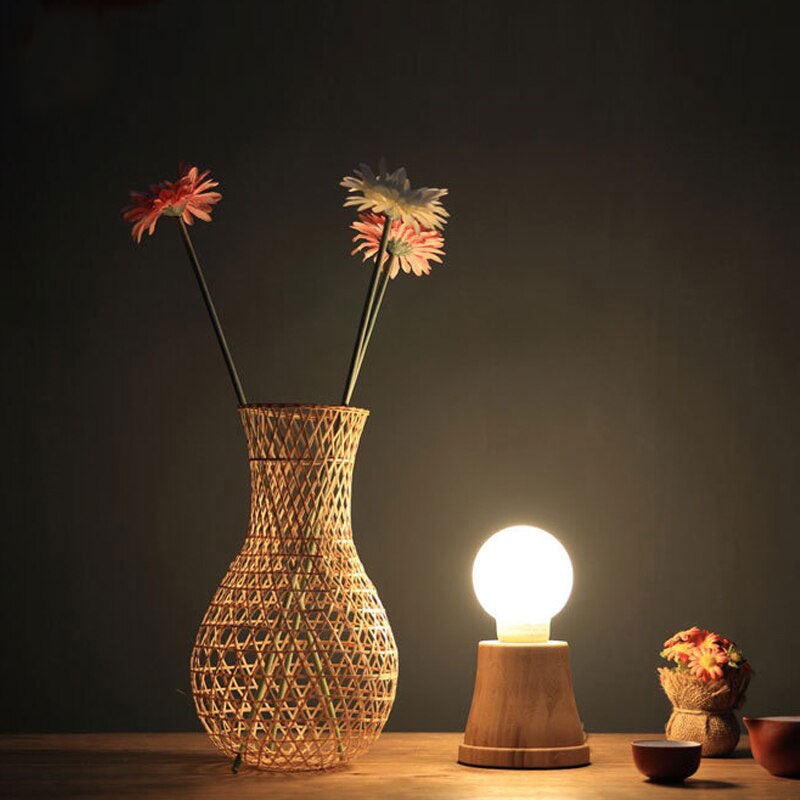 Bamboo Wicker Rattan Nest Table Lamp By Artisan Living