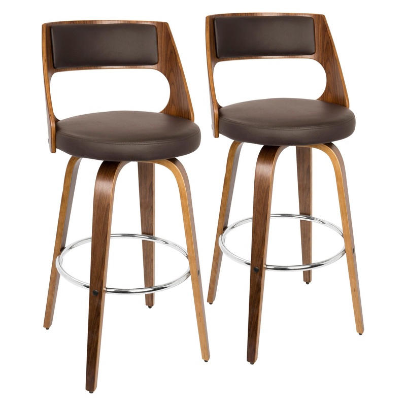 Cecina Barstool - Set of 2- Brown/Cream by LumiSource