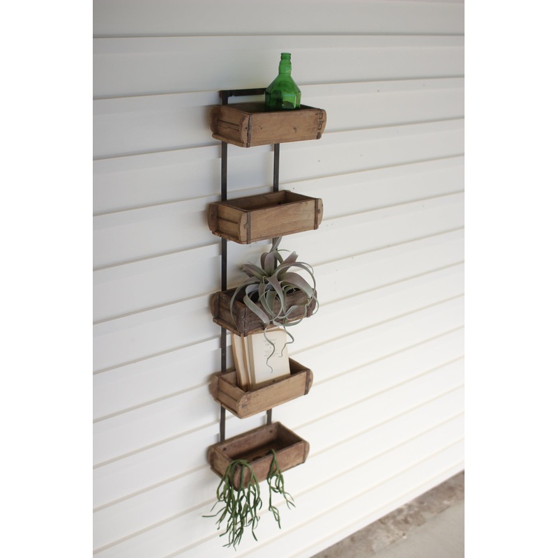 Kalalou Five Brick Mold Wall Rack