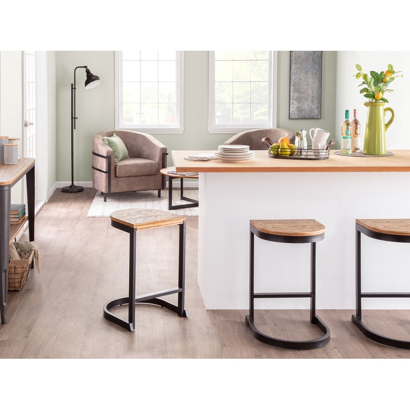 LumiSource Industrial Demi Counter Stool - Set of 2