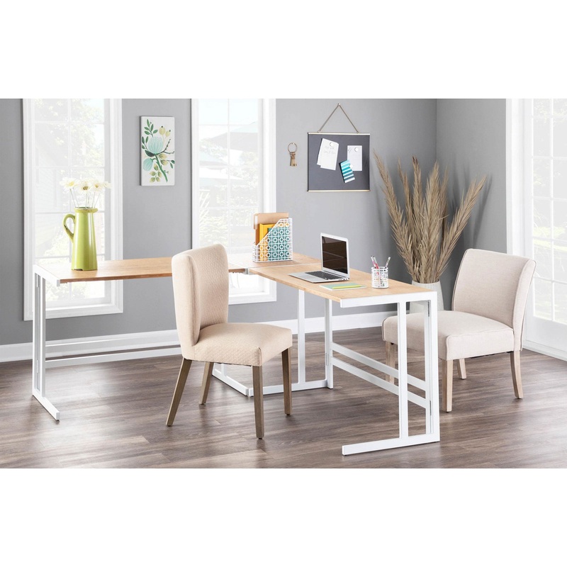 LumiSource Roman Office Desk - L Shaped Set