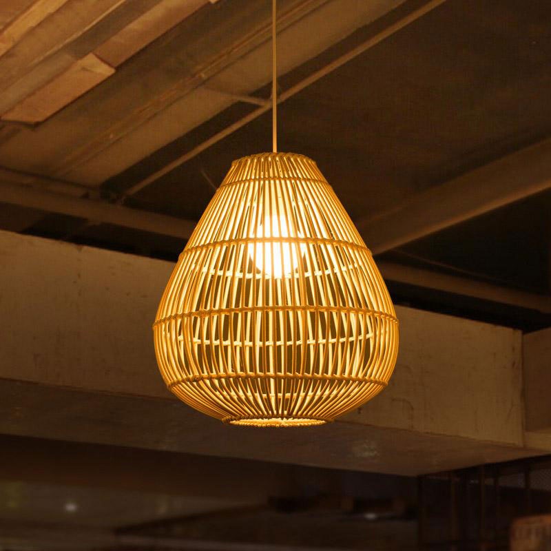 Wicker Rattan Drip Shade Pendant Light By Artisan Living