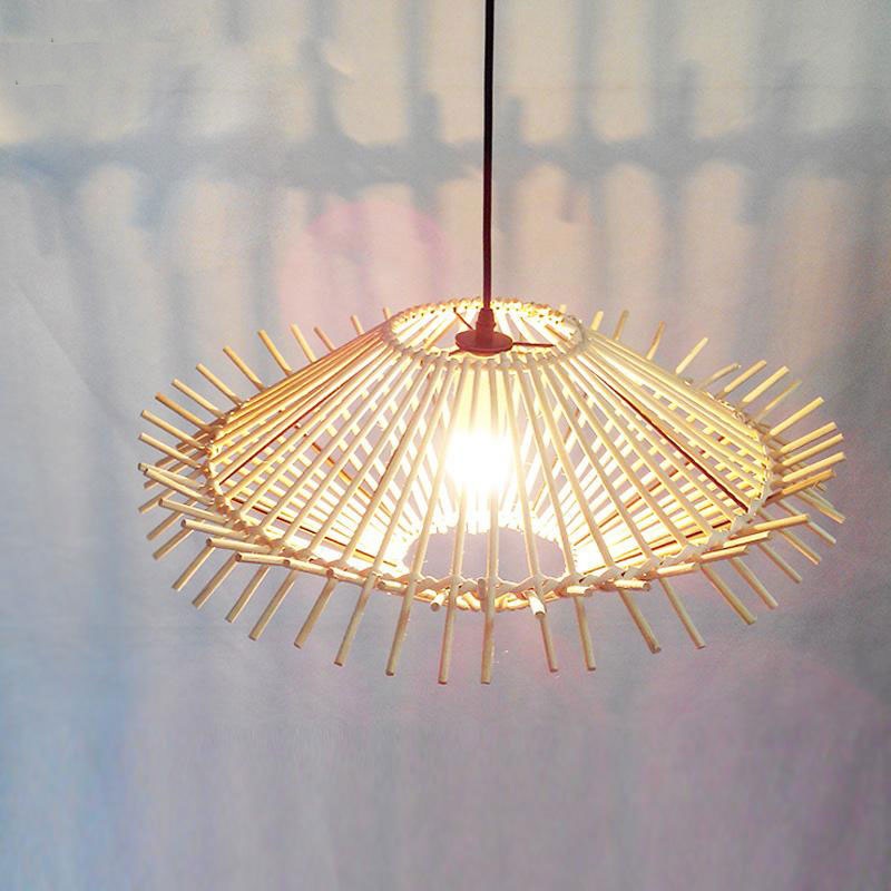 Wicker Rattan Hedgehog Lampshade Pendant Light By Artisan Living