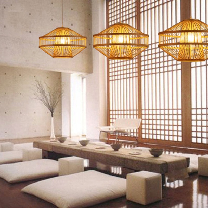 Bamboo Rattan Lantern Pendant Light By Artisan Living