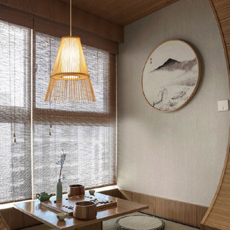 Bamboo Umbrella Pendant Light By Artisan Living