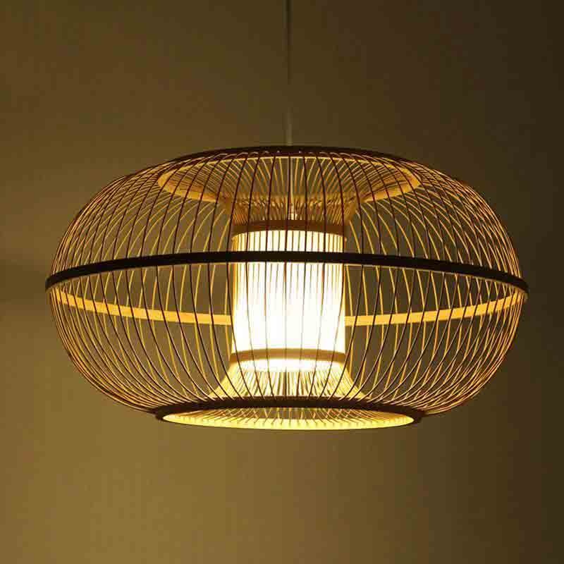 Bamboo Wicker Rattan Lampshade Pendant Light By Artisan Living