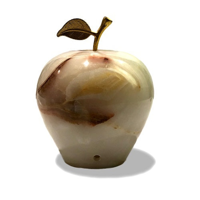 Onyx Apple Shaped Table Lamp
