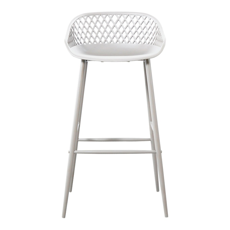 Piazza Outdoor Barstool White-Set Of Two By Moe's Home Collection