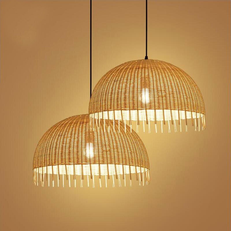 Wicker Rattan Shade Pendant Light By Artisan Living-12350
