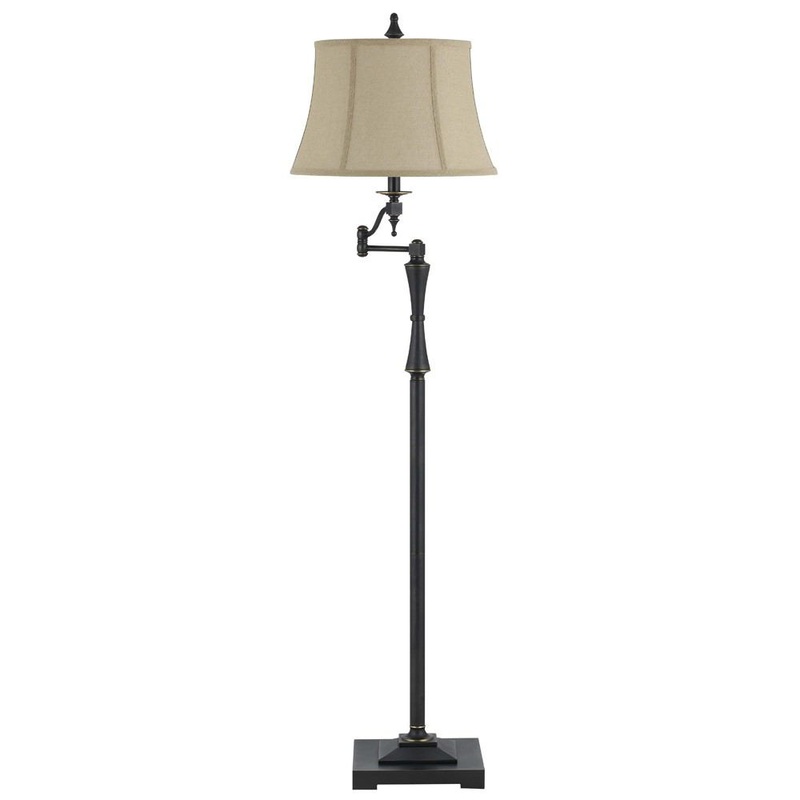 Cal Lighting BO-2443SWFL 150W 3 Way Madison Swing Arm Floor Lamp