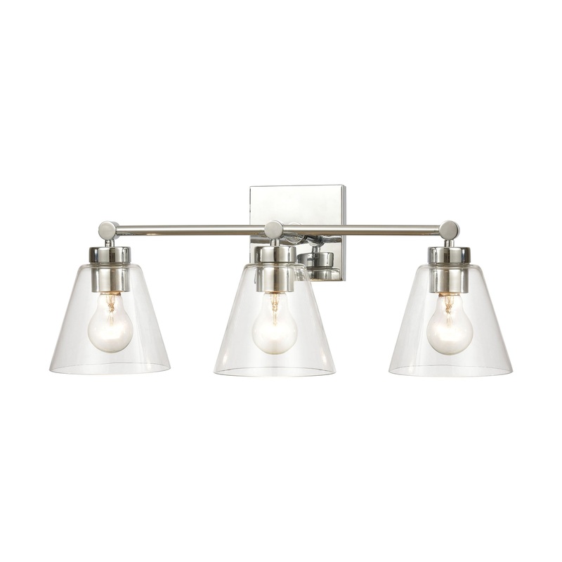 East Point 3-Light Vanity Light with Clear Glass by ELK Lighting