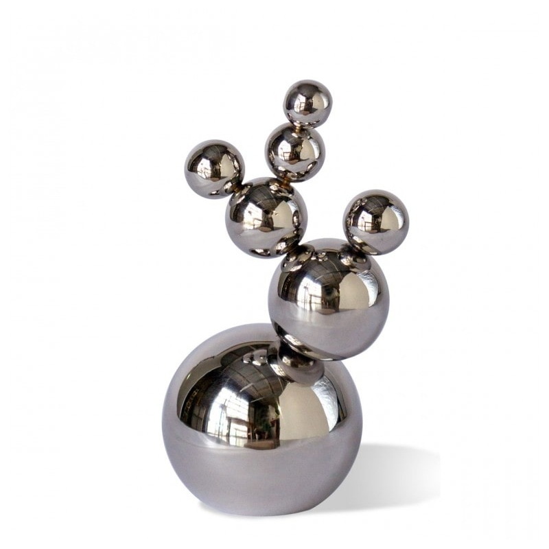 Cactus 10.5"H Ball Sculpture Gold Leaf Design Group