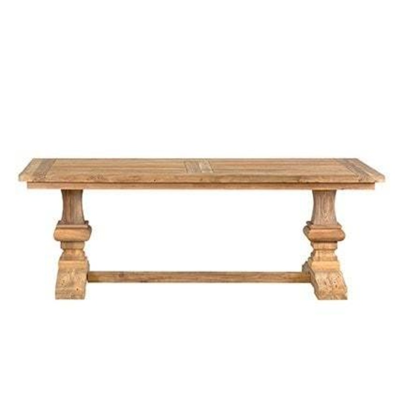 Concord Trestle Base Dining Table with Recycled Teakwood by Jeffan