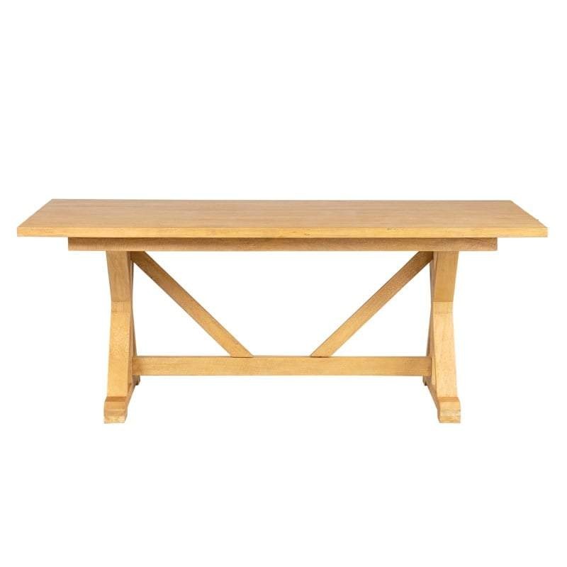 Farmhouse Mango Wood Dining Table - Natural Mango Wood in Honey by Jeffan