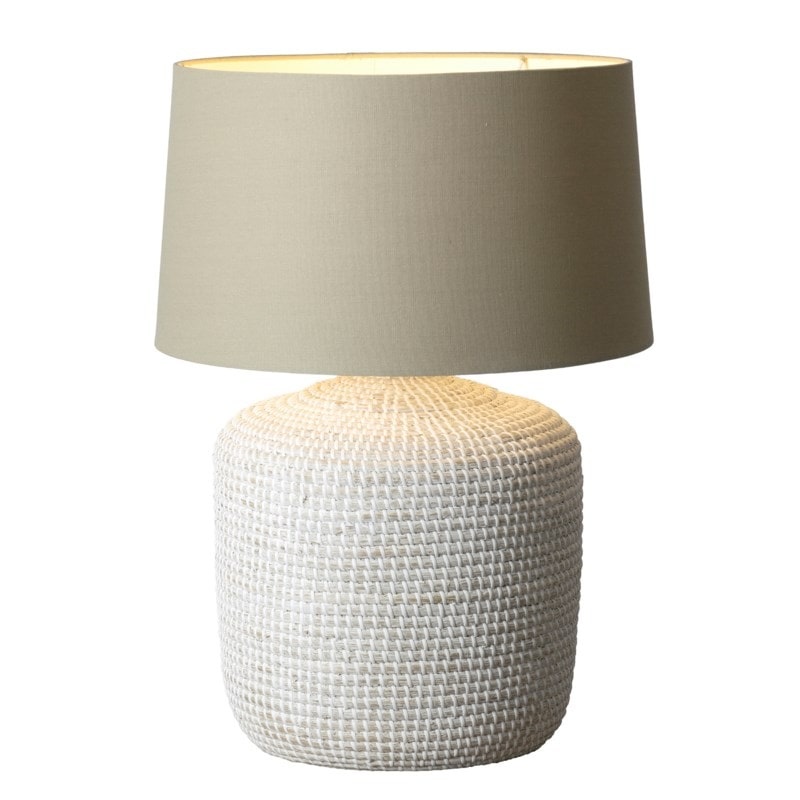 Lulie Seagrass/Coarse Linen Table Lamp by Jeffan