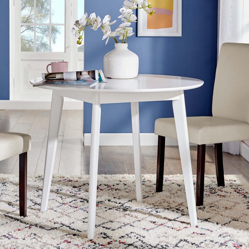 Modway Vision 35" Round White Dining Table - EEI-3750