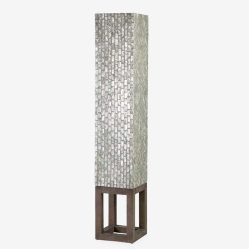 Wales Capiz Floor Lamp Large - Gray by Jeffan
