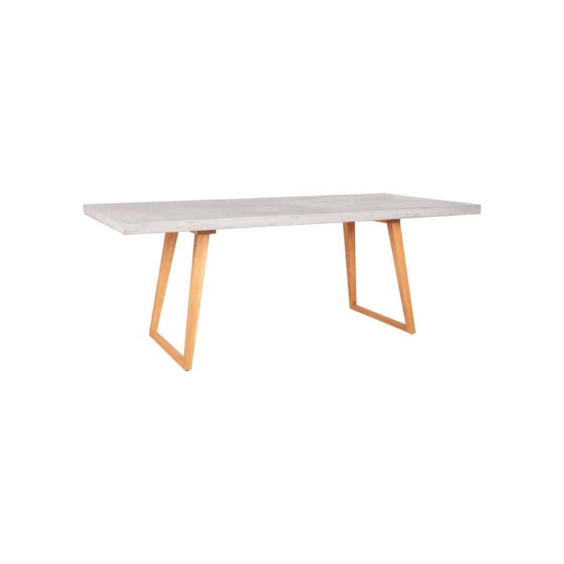 Cohen Concrete Top Outdoor Dining Table, Gray by Jeffan