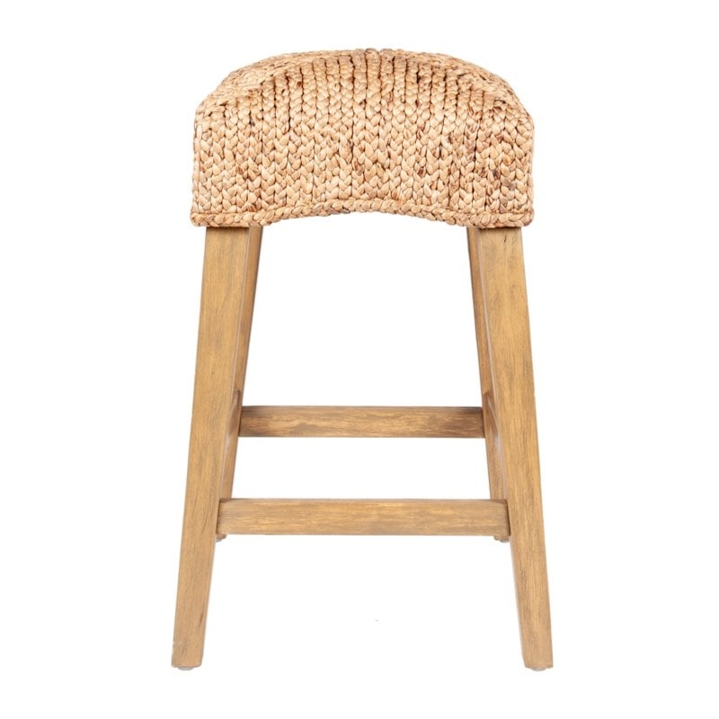 Quinn Driftwood/Waterhyacinth Counter Stools (K/D), Natural Set of 2 by Jeffan