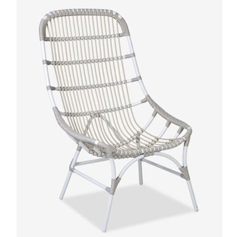 St. John Outdoor High Back chair (Powder Coated frame and Synthetic Rattan) by Jeffan