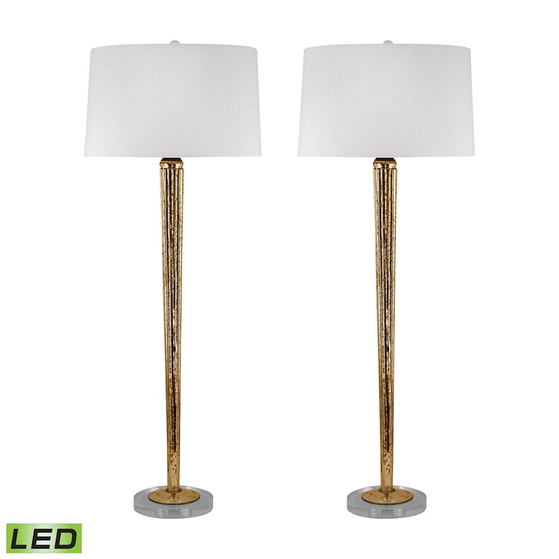 Dimond Lighting Mercury Glass Candlestick Lamps - Set Of 2