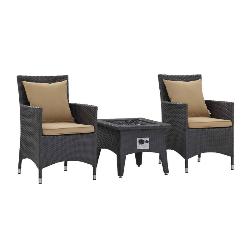 Modway Convene 3 Piece Set Outdoor Patio with Fire Pit - EEI-3729
