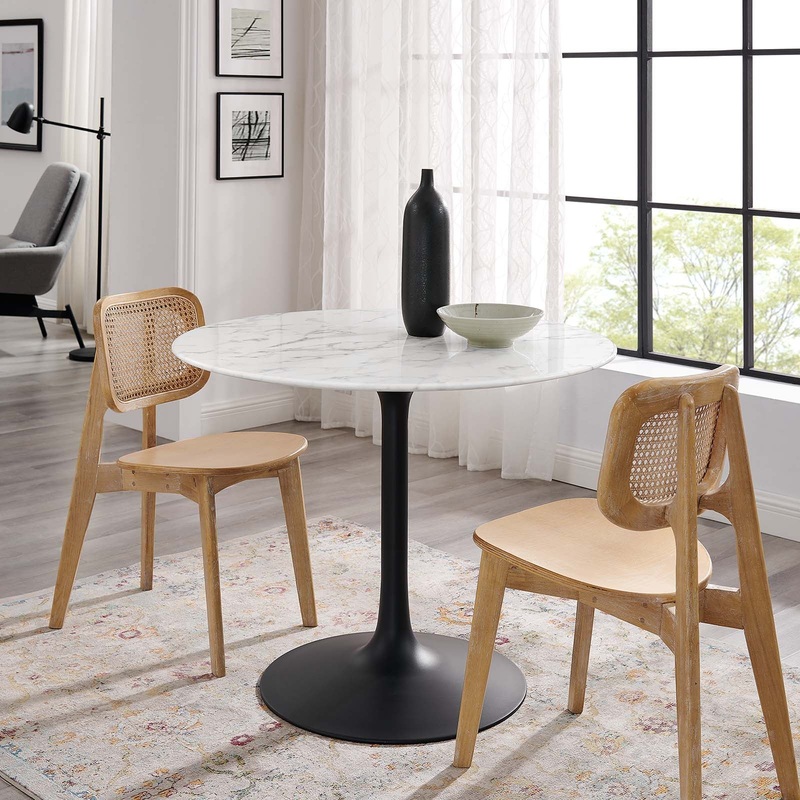 Modway Lippa 40" Round Artificial Marble Dining Table-EEI-3526 - EEI-3526