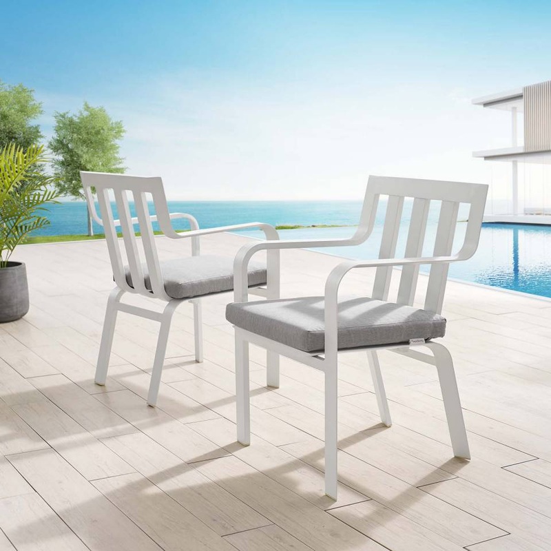 Modway Baxley Outdoor Patio Aluminum Armchair Set of 2 - EEI-3961