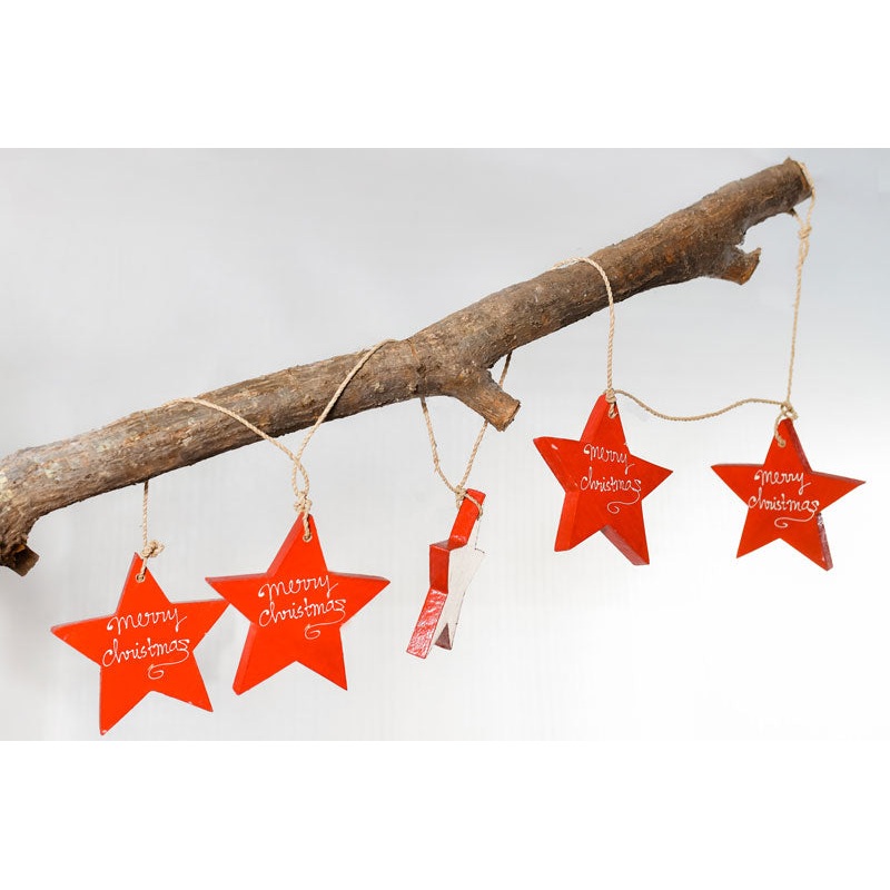 Xmas Star Ornament Set of 5 by Artisan Living