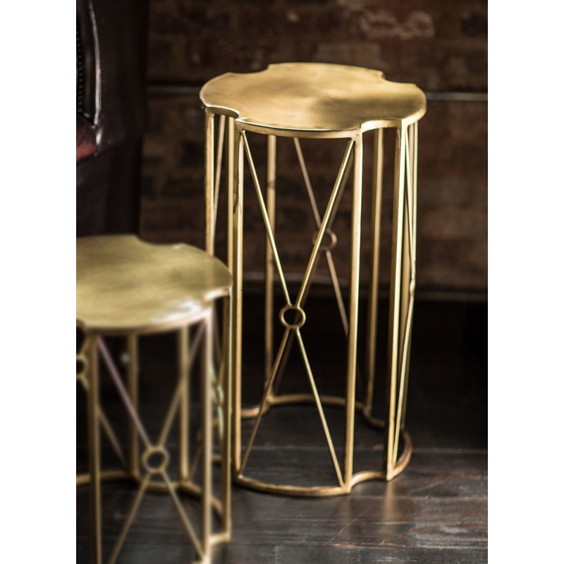 Vagabond Vintage Brass Plated Iron End Table - Large