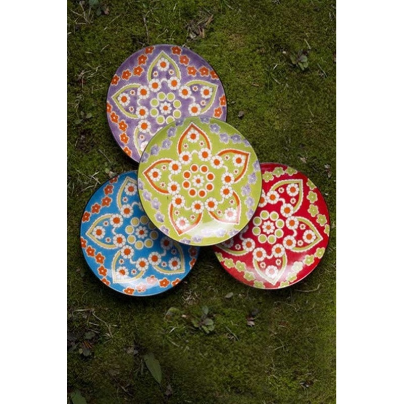 Vagabond Vintage Handpainted Ceramic Plates