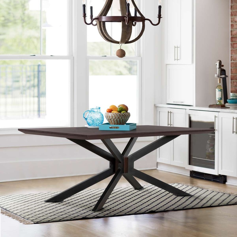 Pirate Acacia Modern Dining Table By Armen Living