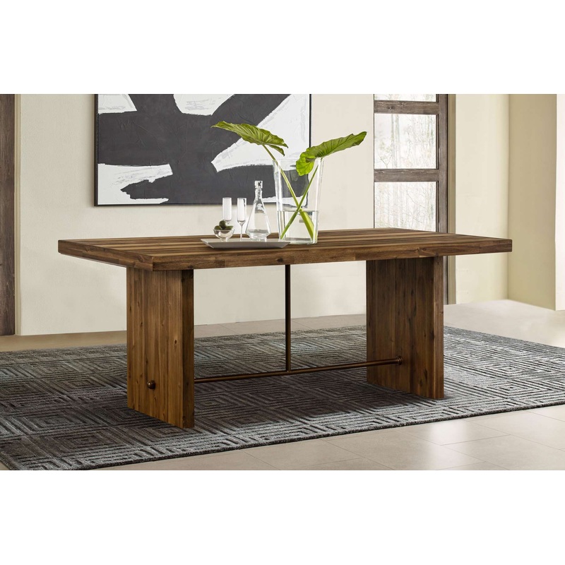 Superb Rustic Oak Dining Table By Armen Living