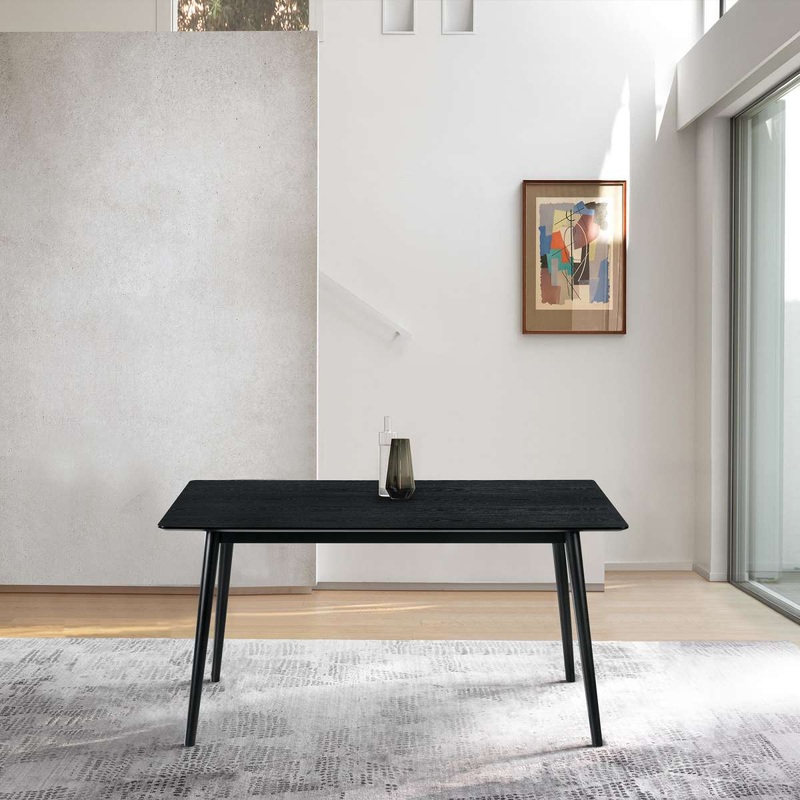 Westmont 59" Rectangular Dining Table in Black Wood By Armen Living