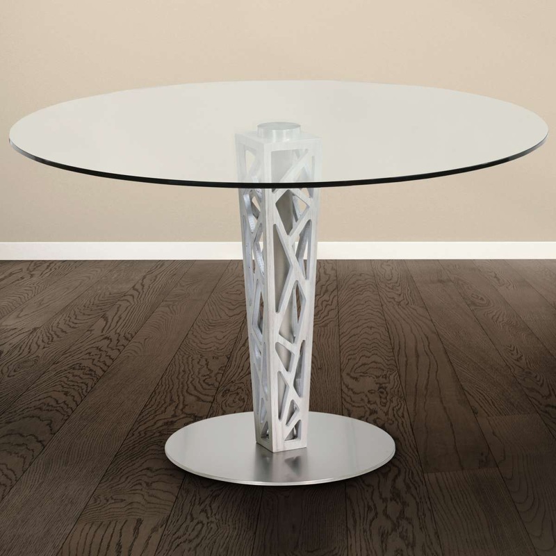 Crystal 48" Round Dining Table By Armen Living